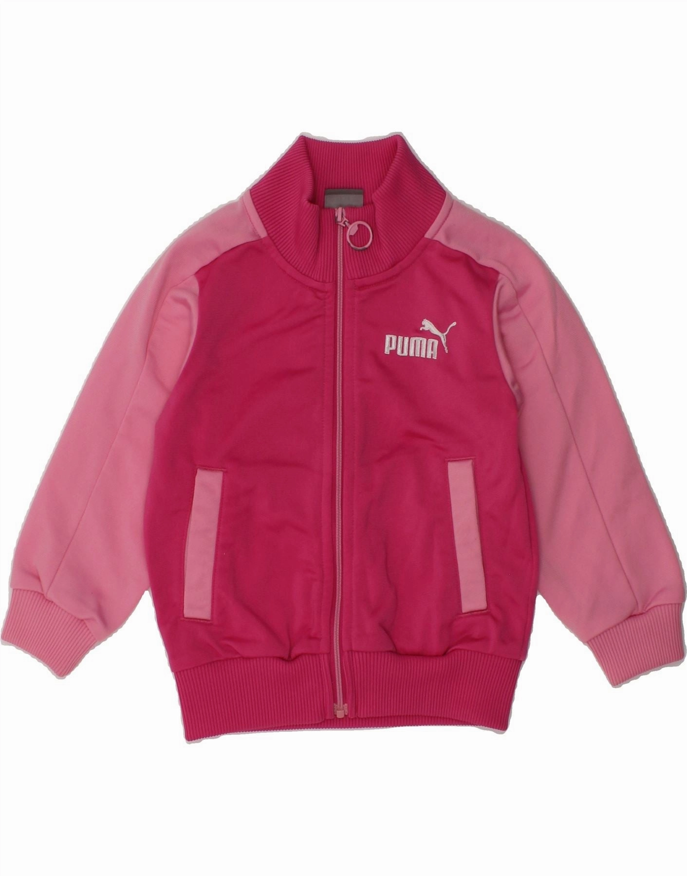 WaterResistant Shell PUMA Baby Boys Graphic Tracksuit Top Jacket 9-12 Months Pink Colourblock