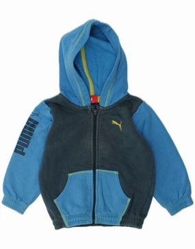 Skin Friendly Stitch Everyday Style PUMA Baby Boys Graphic Zip Hoodie Sweater 9-12 Months Navy Blue