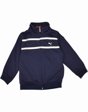 PUMA Baby Boys Tracksuit Top Jacket 18-24 Months Navy Blue Polyester Long Sleeve