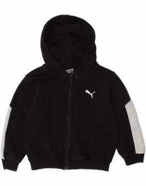 ZeroWaste Knitting Technique FourWay Stretch Fabric PUMA Baby Boys Zip Hoodie Sweater 12-18 Months Black Colourblock