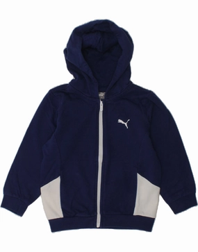 Gradient Colorfast Dye SoftTouch Material PUMA Baby Boys Zip Hoodie Sweater 12-18 Months Navy Blue Cotton