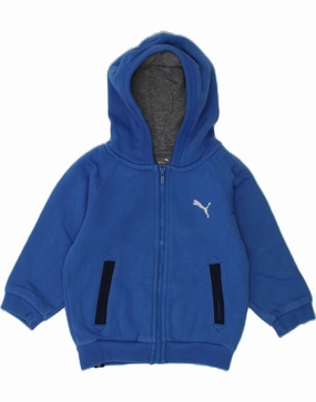 PUMA Baby Boys Zip Hoodie Sweater 9-12 Months Large  Blue Cotton Weekend Comfort