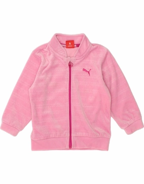 PUMA Baby Girls Fleece Jacket 6-9 Months Pink Polyester Insulated Interior festival