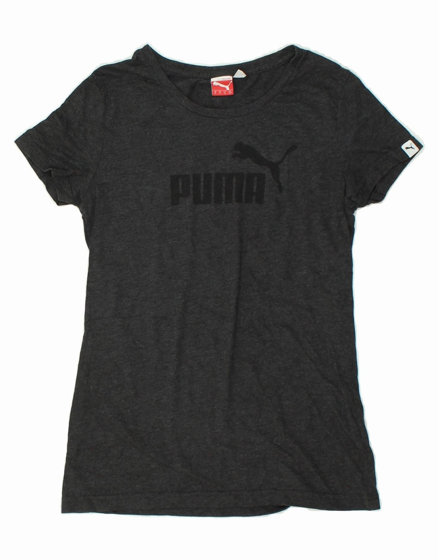 Tonal-Stitching PUMA Baby Girls Graphic T-Shirt Dress 6-9 Months Grey Cotton