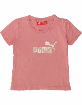 Mature appeal Snag Free Surface PUMA Baby Girls Graphic T-Shirt Top 18-24 Months Pink Cotton