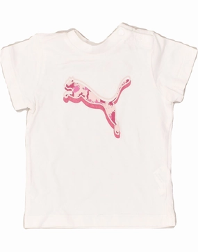 Daytime Look PUMA Baby Girls Graphic T-Shirt Top 6-9 Months White Cotton