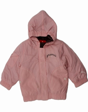 Help PUMA Baby Girls Hooded Padded Jacket 3-6 Months Pink Polyester
