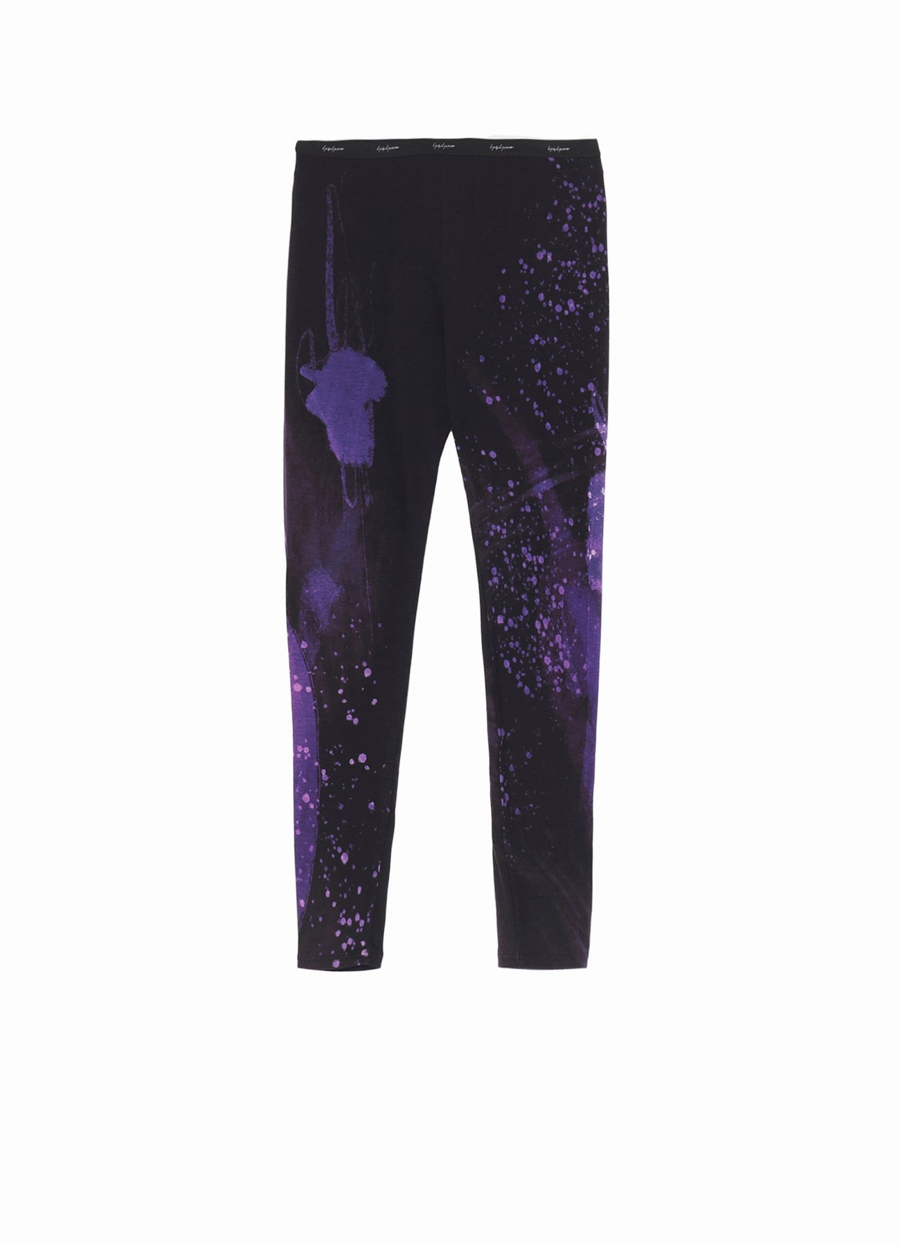 PURPLE B PATTERN BASIC LEGGINGS Mesh Lined
