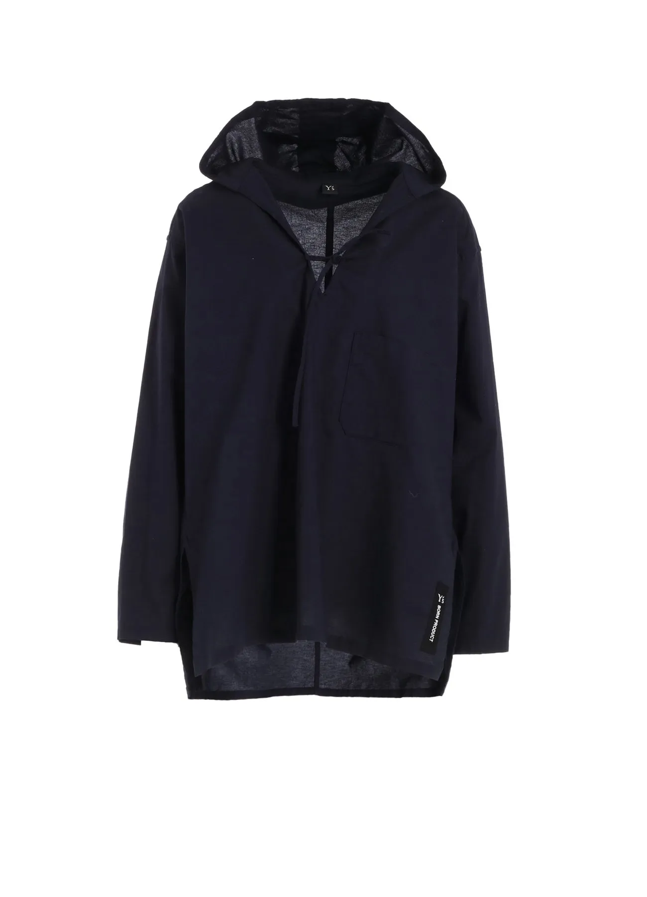 [Y's BORN PRODUCT] THIN COTTON TWILL HOODIE PULL OVER Advanced Moisture Management