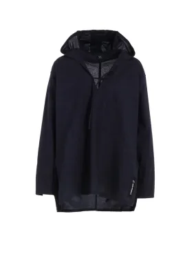 [Y's BORN PRODUCT] THIN COTTON TWILL HOODIE PULL OVER Advanced Moisture Management