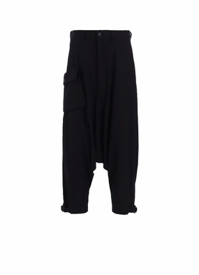 BROAD R-HEM BELTED SAROUEL PANTS Wrinkle-Resistant Reflective Trim