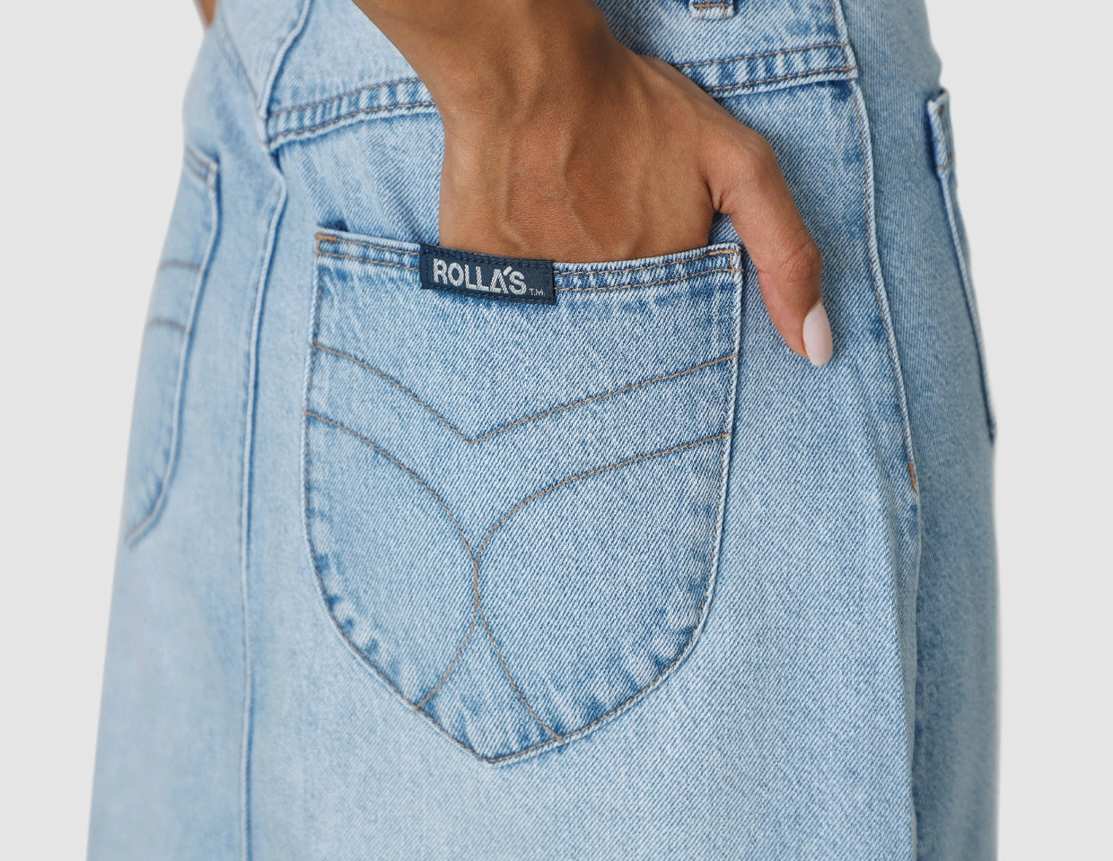 Sleek Design Eco Friendly Dyeing Rolla's Sailor Skirt / Lyocell Blue