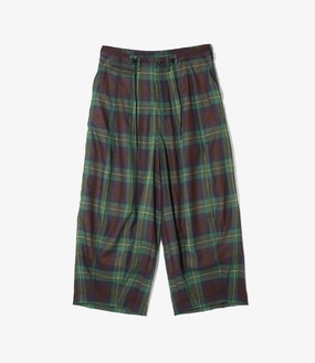 Light Stretch HD Military Pant ?C Green Plaid Boiled Wool Blend