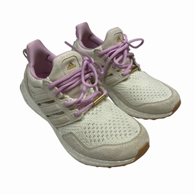 Move Daily Reinforced Panels Shoes Athletic By Adidas In Cream & Purple, Size:7.5