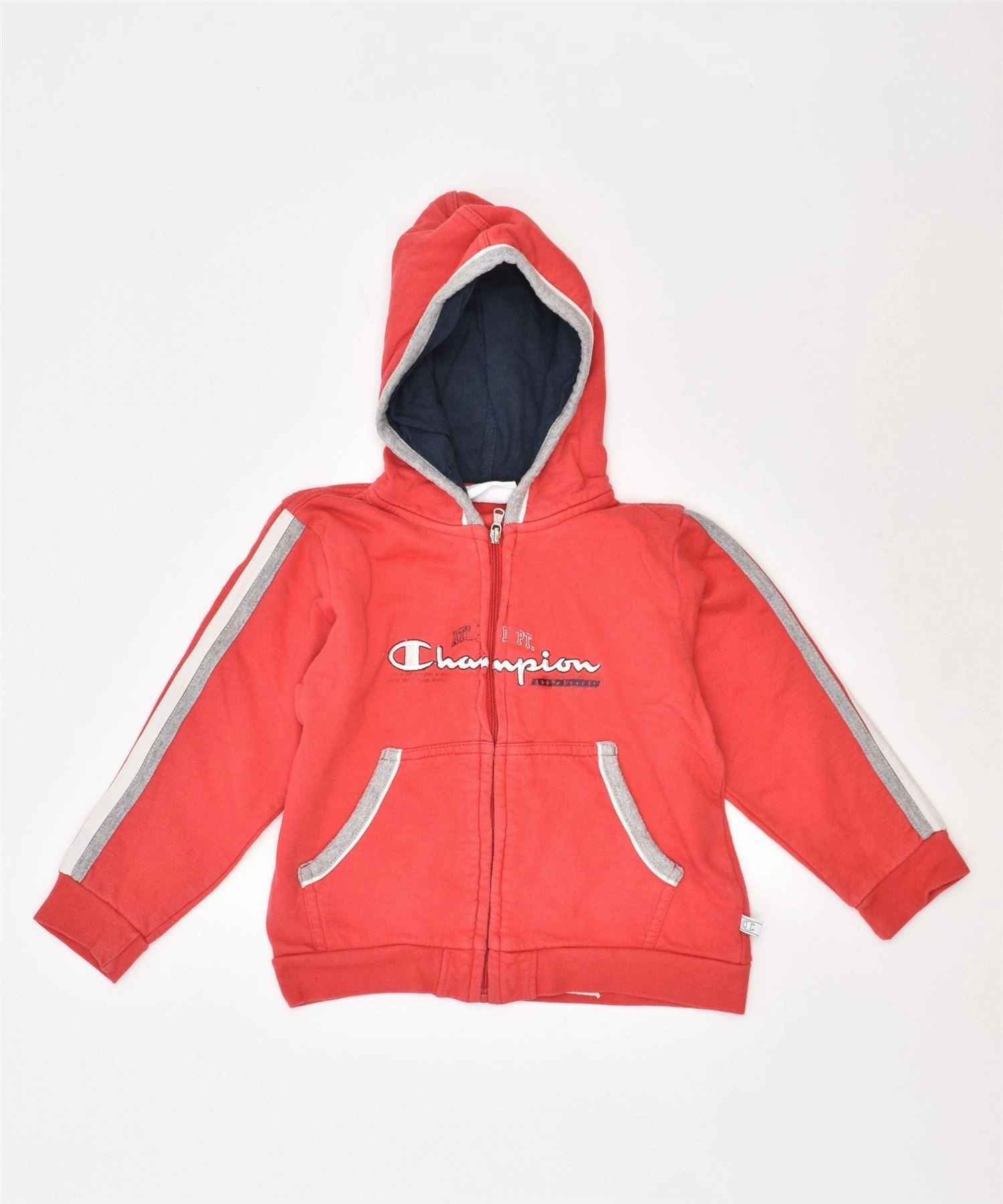 Street Trend Durable Blend CHAMPION Girls Graphic Zip Hoodie Sweater 18-24 Months Red