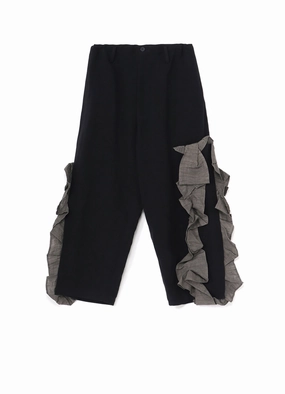 Relaxed Wearable LI/RY CANVAS DECO WIDE PANTS