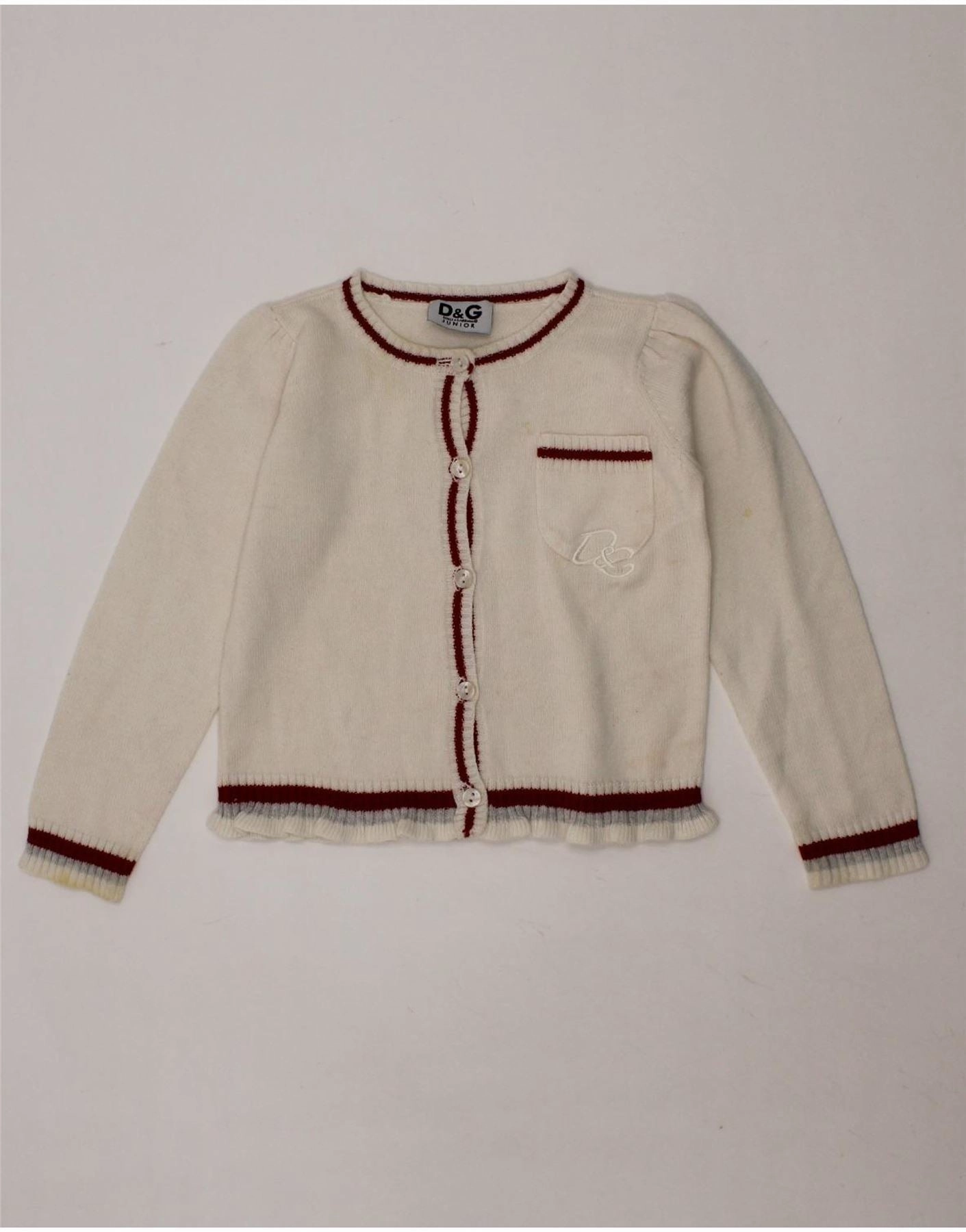 Cozy Finish LowMaintenance Fabric DOLCE & GABBANA Baby Girls Cardigan Sweater 6-9 Months Off White