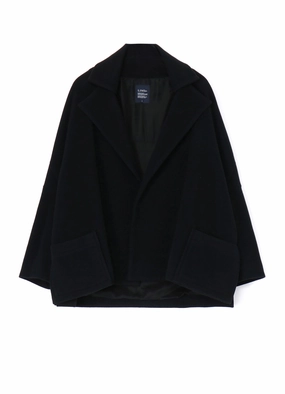 Low Profile Collar Long Lasting Shape Retention WOOL MOSSER SHOULDER PAD COAT
