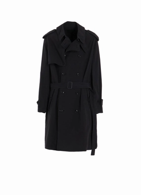 BRUSHED WASHER FINISH BROAD TRENCH COAT Quick Dry Technology