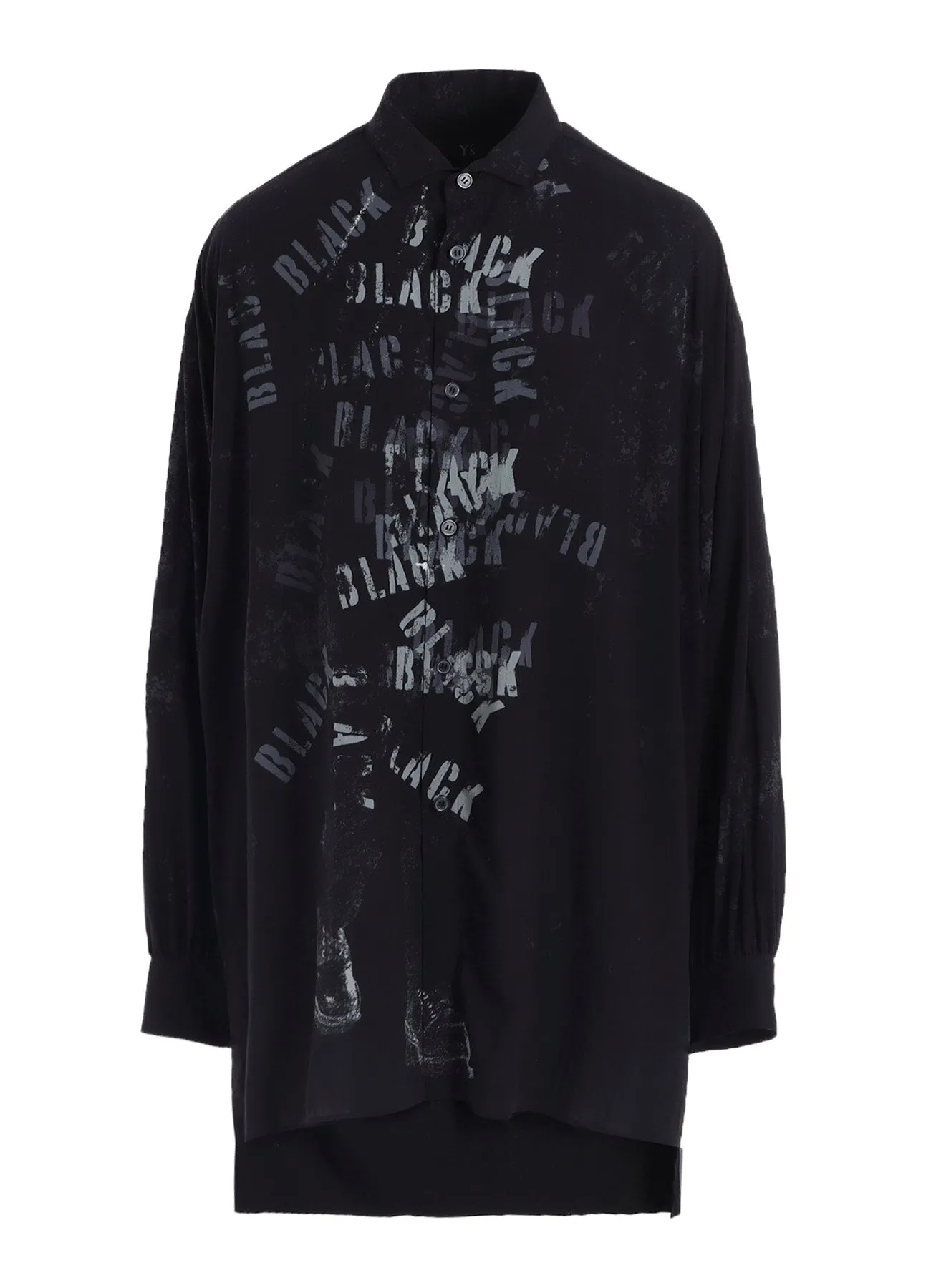 "BLACK" PRINT BIG BLOUSE Chic Look