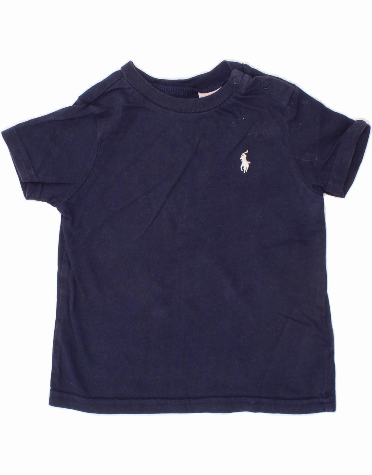 Snug feel Hypoallergenic Lining RALPH LAUREN Baby Boys T-Shirt Top 6-9 Months Navy Blue Cotton