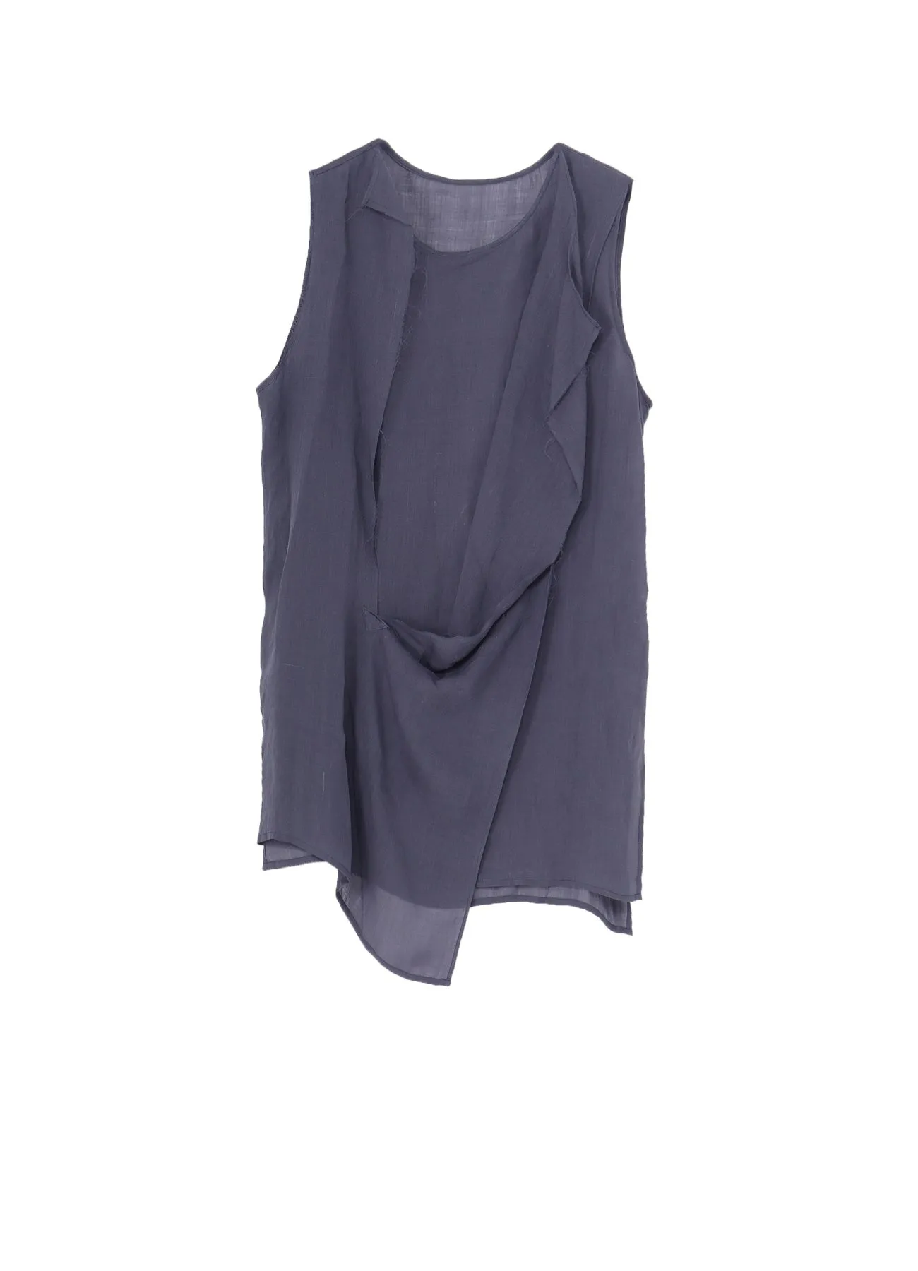 RAMIE LAWN DOUBLE FRONT DRAPE SHIRT Neutral Tone