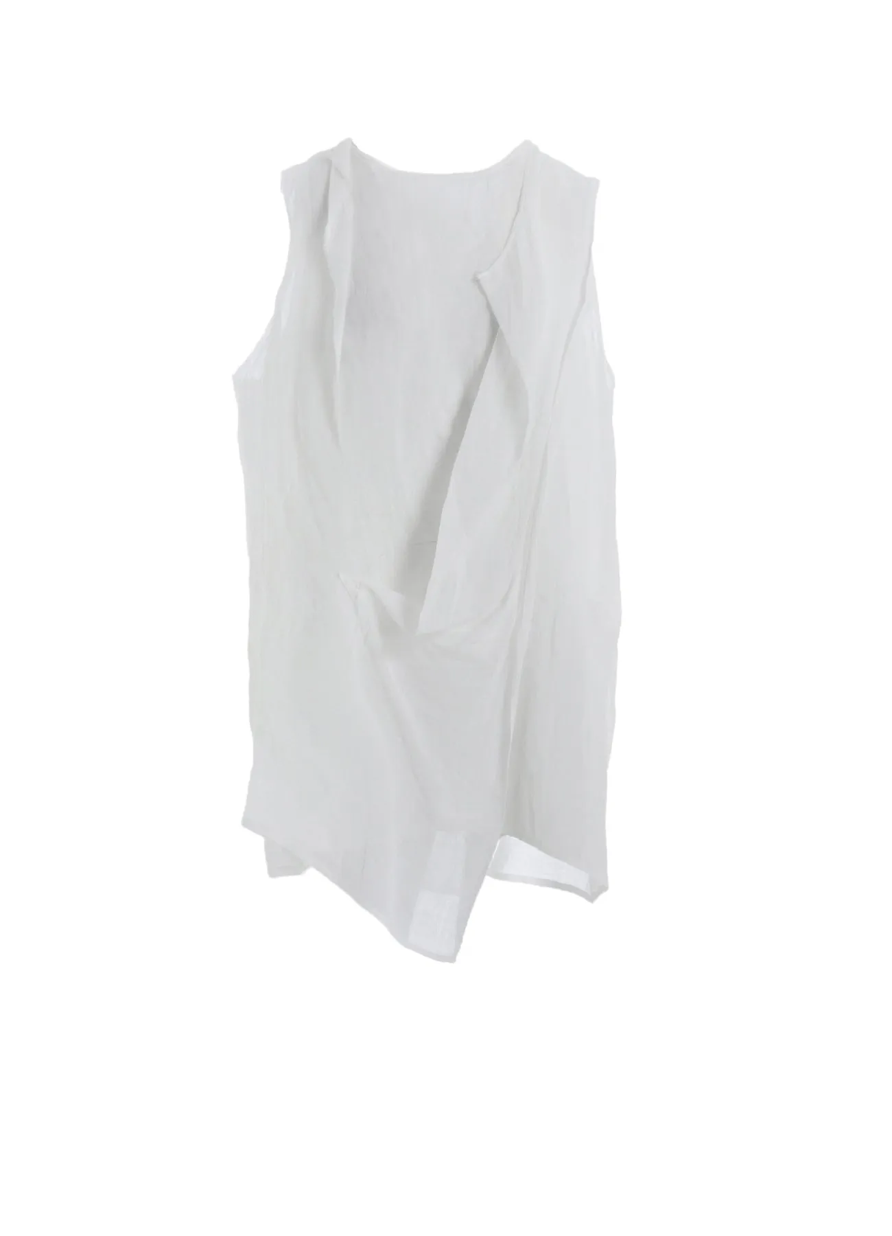 Non-irritating RAMIE LAWN DOUBLE FRONT DRAPE SHIRT
