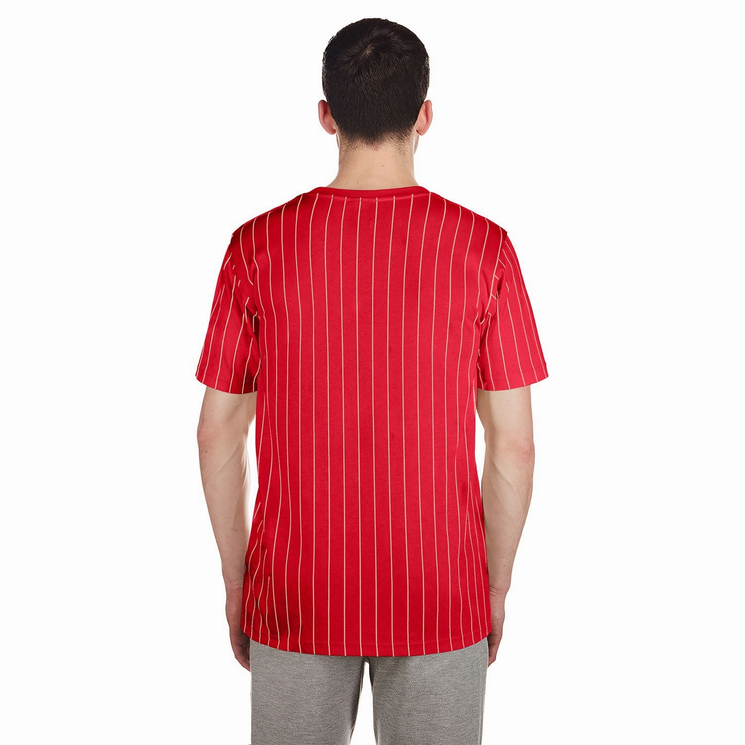 Relaxed Vibe Minimal Fashion Rangers Chrome Pinstripe Tee - Mens