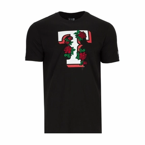 Rangers Roses Tee - Mens V neck elegance