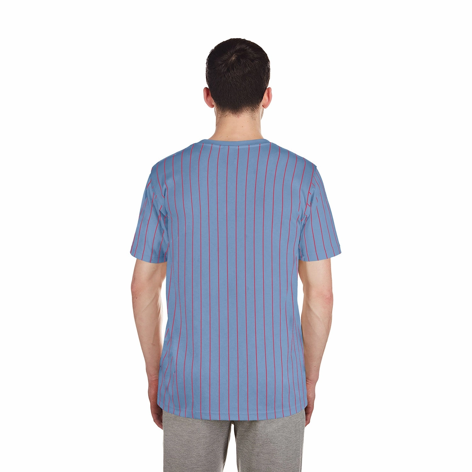 Rangers Team Logo Pinstripe Tee - Mens Casual Essential