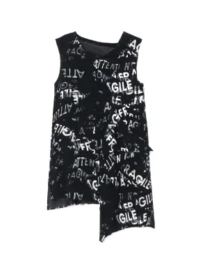 RAYON GEORGETTE SLEEVELESS FLAP PANEL TOP Smart Appearance