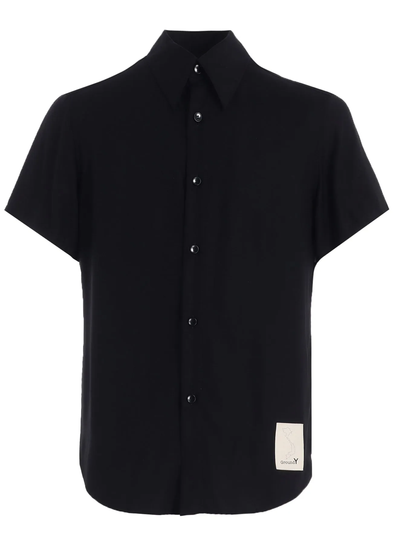 RAYON TWILL SHORT-SLEEVE SLIM SHIRT Cuffed hem