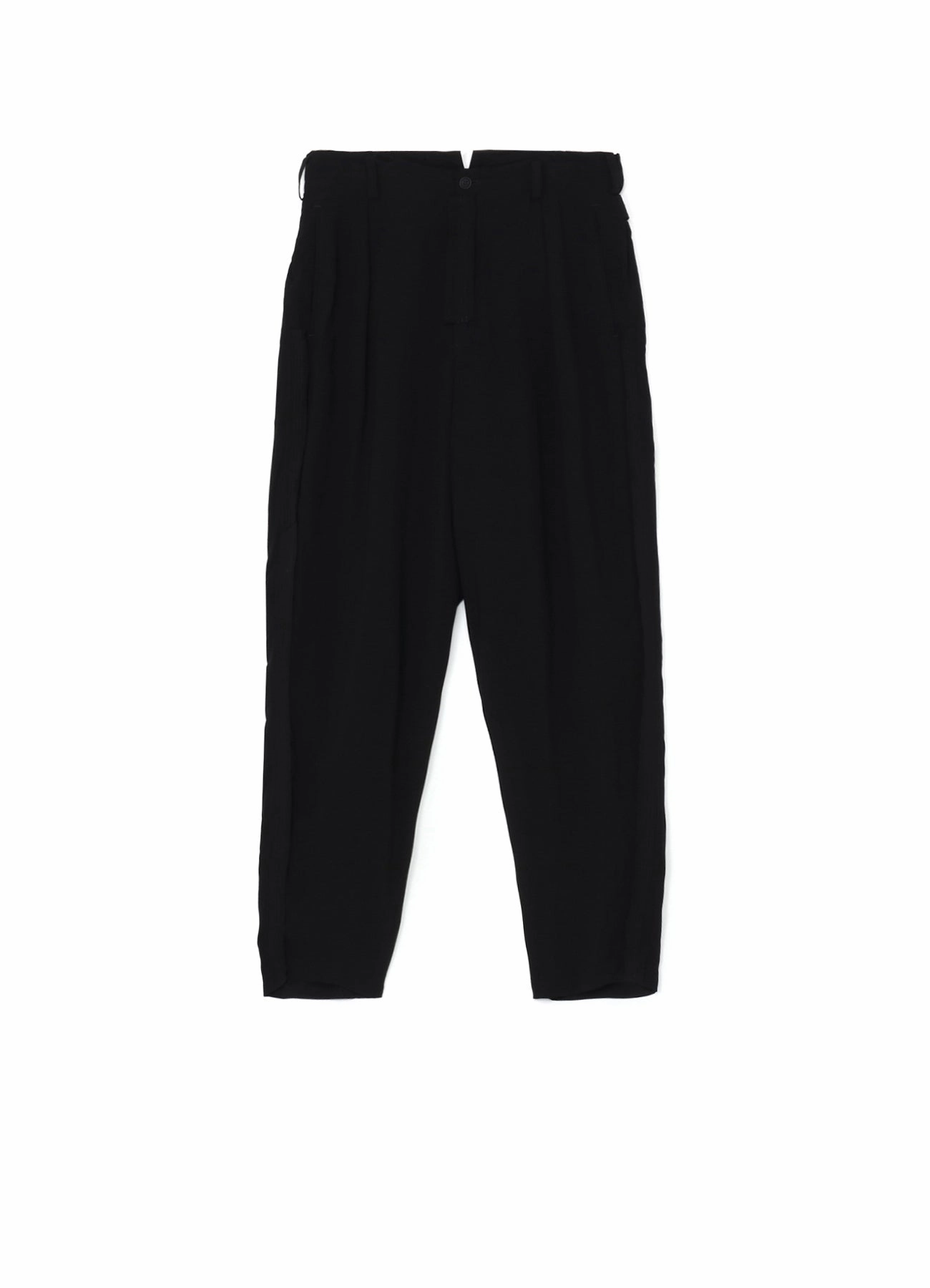Simple Silhouette Ripstop Texture RAYON CAMBRIC SUSPENDER PANTS WITH SIDE DECORATIVE CLOTH