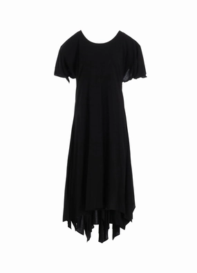 RAYON LAWN CUFFS RIBBON FLARED DRESS Comfy and Cozy