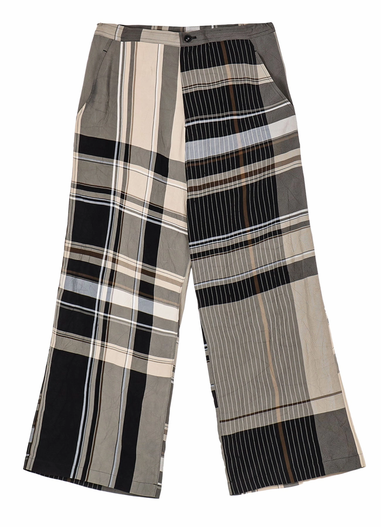 sporty wear Comfortable Fashion RAYON WRINKLED PLAID PANTS