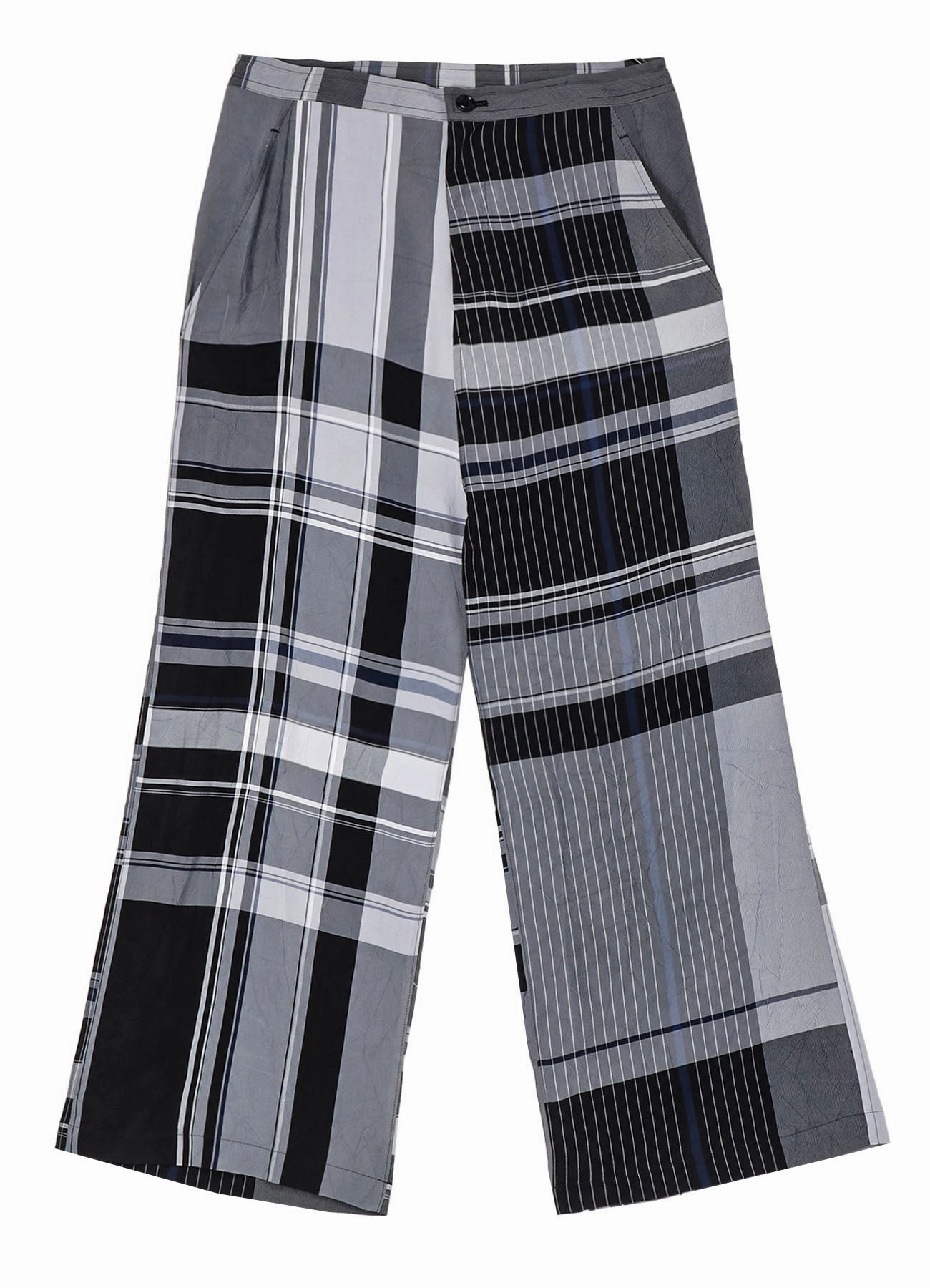 Sport Performance Design Urban appeal RAYON WRINKLED PLAID PANTS