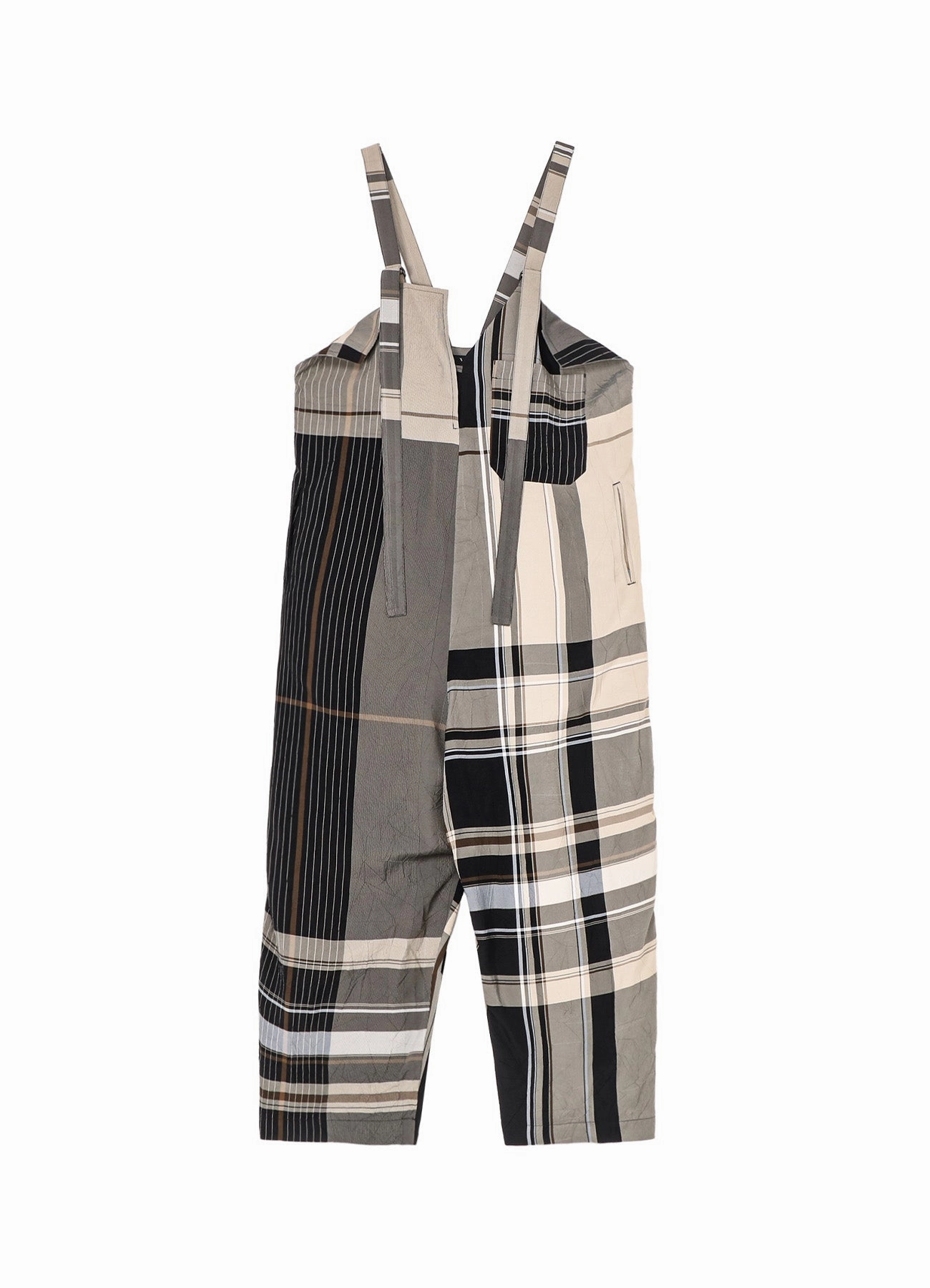 Cozy Layering Midnight Mood RAYON WRINKLED PLAID SALOPETTE