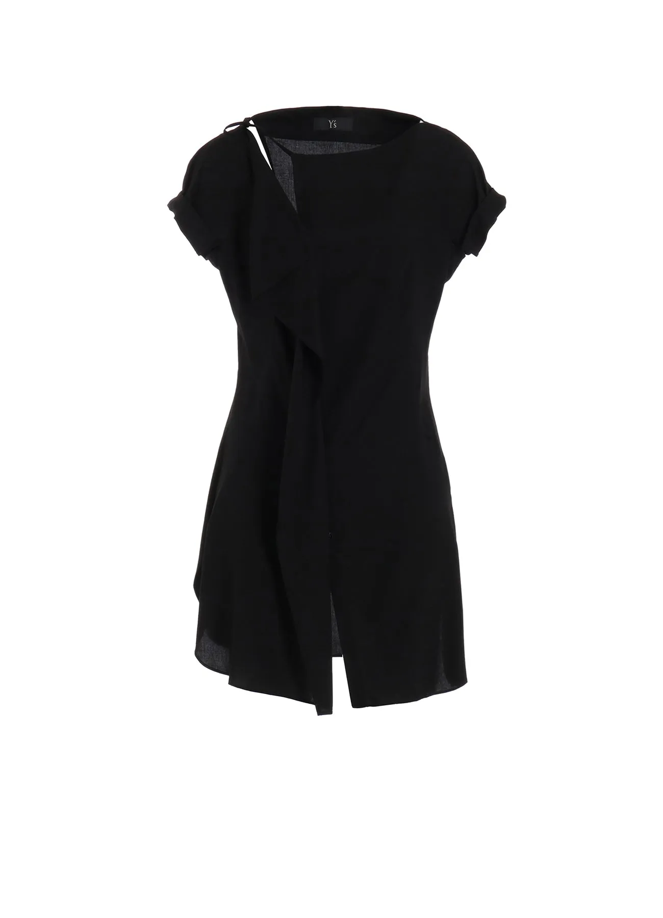 RAYON/CAMBRIC RIGHT SIDE DRAPE BLOUSE Practical Choice Soft Stretch Collar