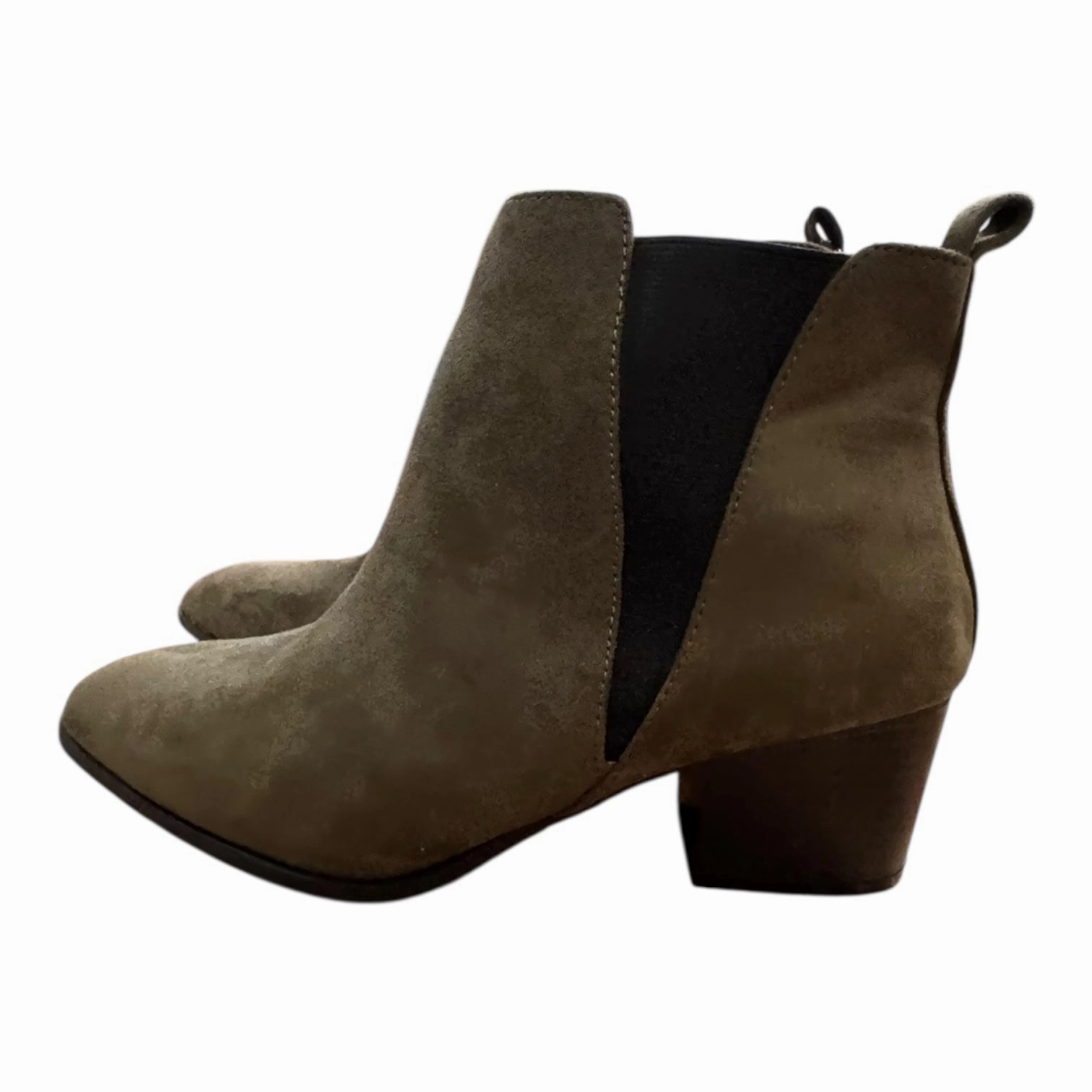 Boots Ankle Heels By Charlotte Russe In Green, Size:9 Mountain Path