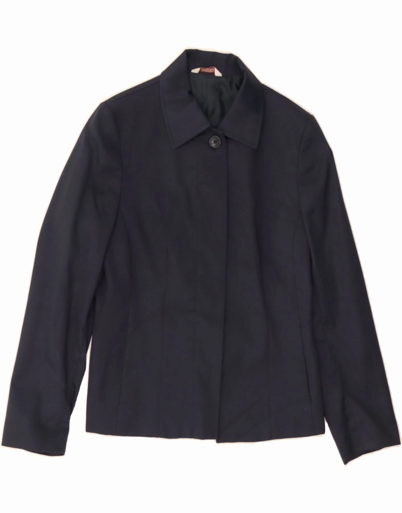 Refined Style Refined Look Wear STEFANEL Womens Blazer Jacket UK 14 Medium Navy Blue Polyamide