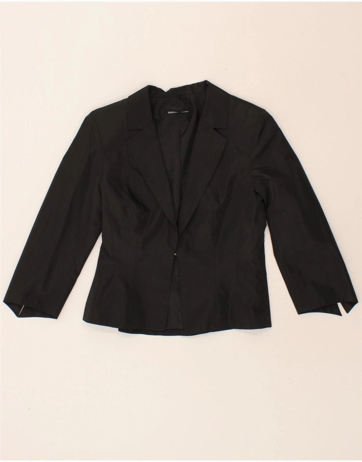Sharp Work Attire YOUR SIXTH SENSE Womens Blazer Jacket UK 12 Medium Black Polyester