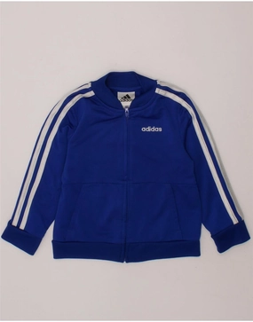 ADIDAS Baby Boys Tracksuit Top Jacket 18-24 Months Blue Polyester Convertible Sleeve Options city break