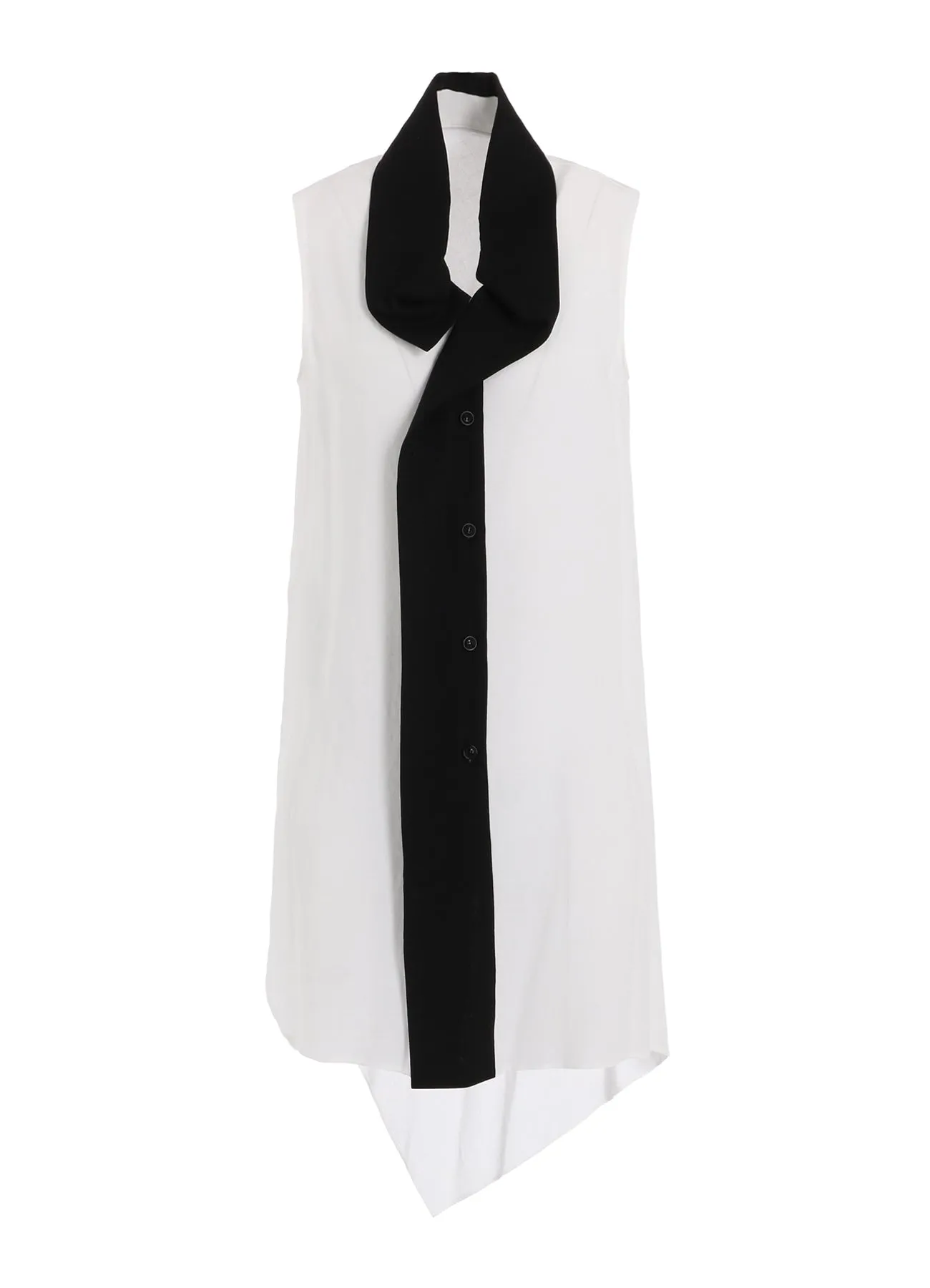 Year-Round Favorite RAYON/LINEN SHEETING TIE STYLE SLEEVELESS BLOUSE