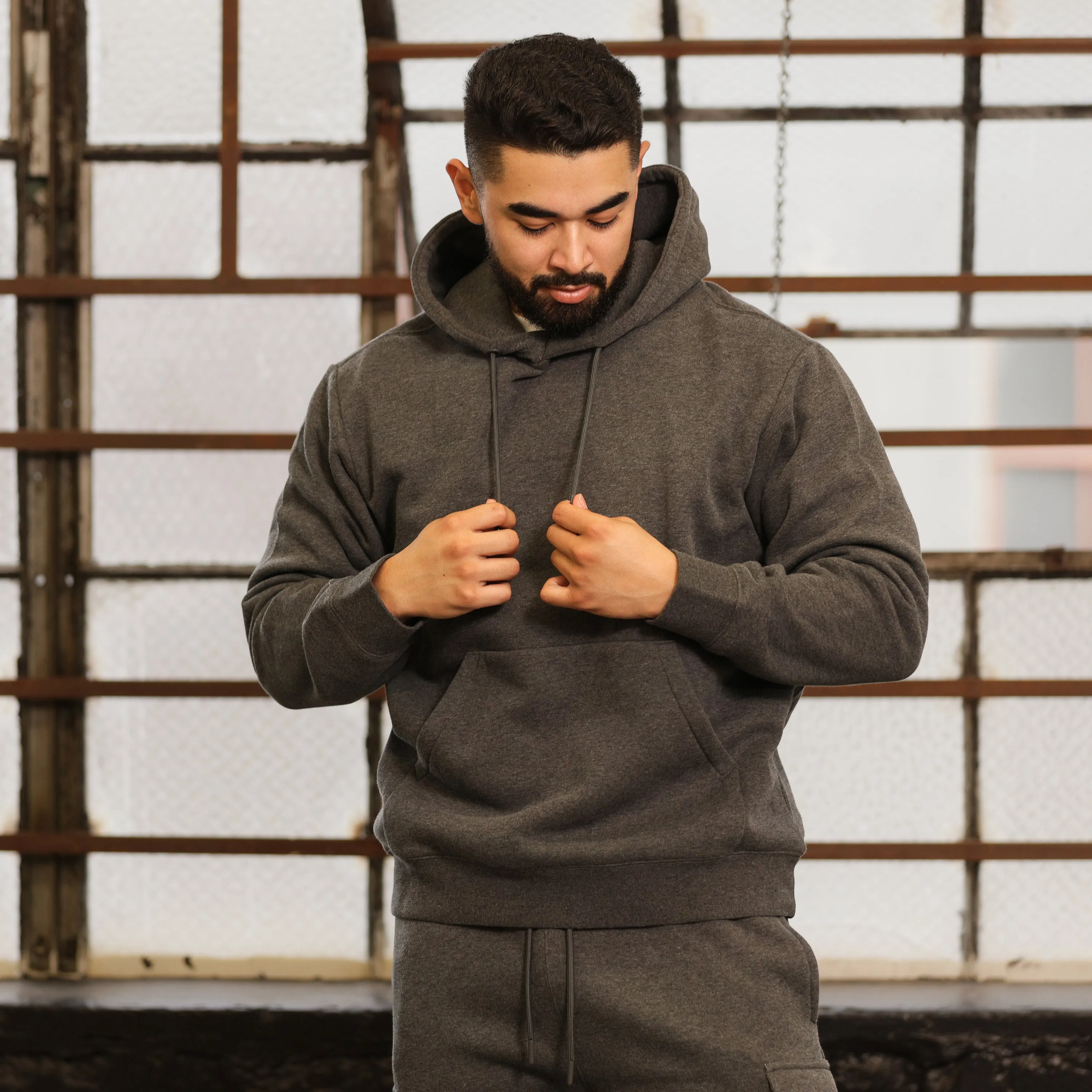 Classic Fleece PO Hoody - Mens Elk like Reinforced Hem