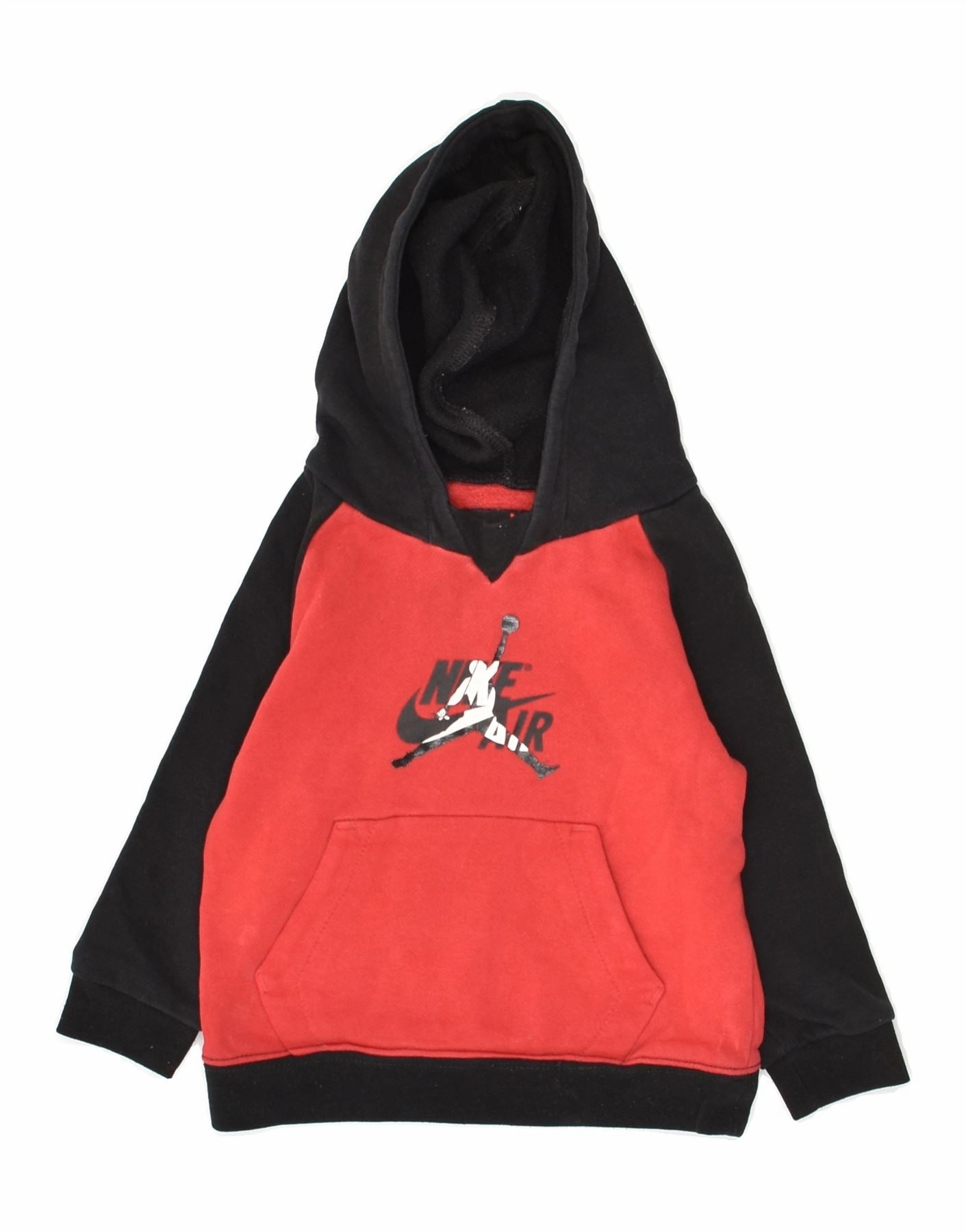 JORDAN Baby Boys Graphic Hoodie Jumper 12-18 Months Red Colourblock Clean Cut FourWay Stretch Design