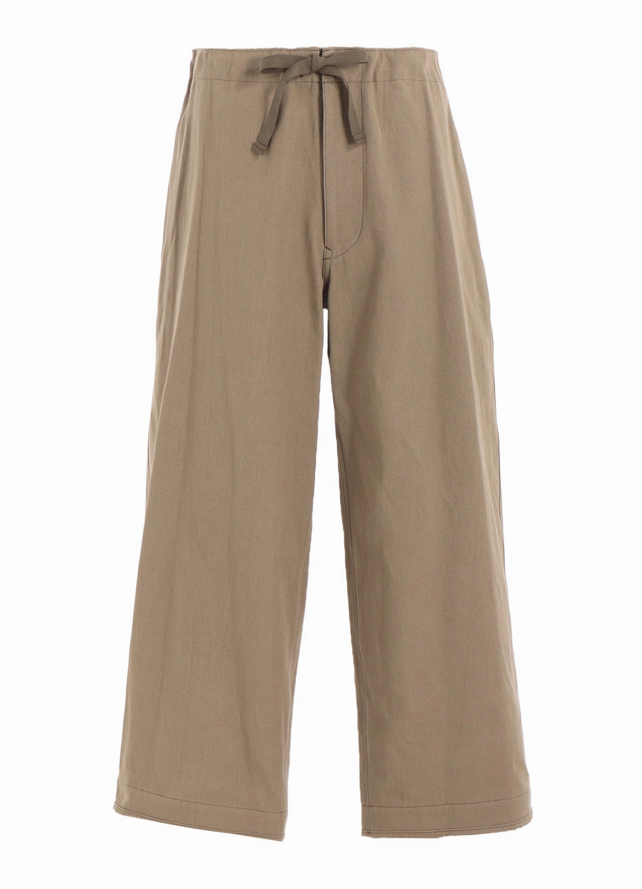 Reinforced Stitching COTTON LINEN TWILL STRAIGHT PANTS
