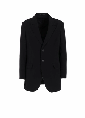 Style Driven Protective Outer Layer WOOL GABARDINE 3BUTTONS PEAKED JACKET