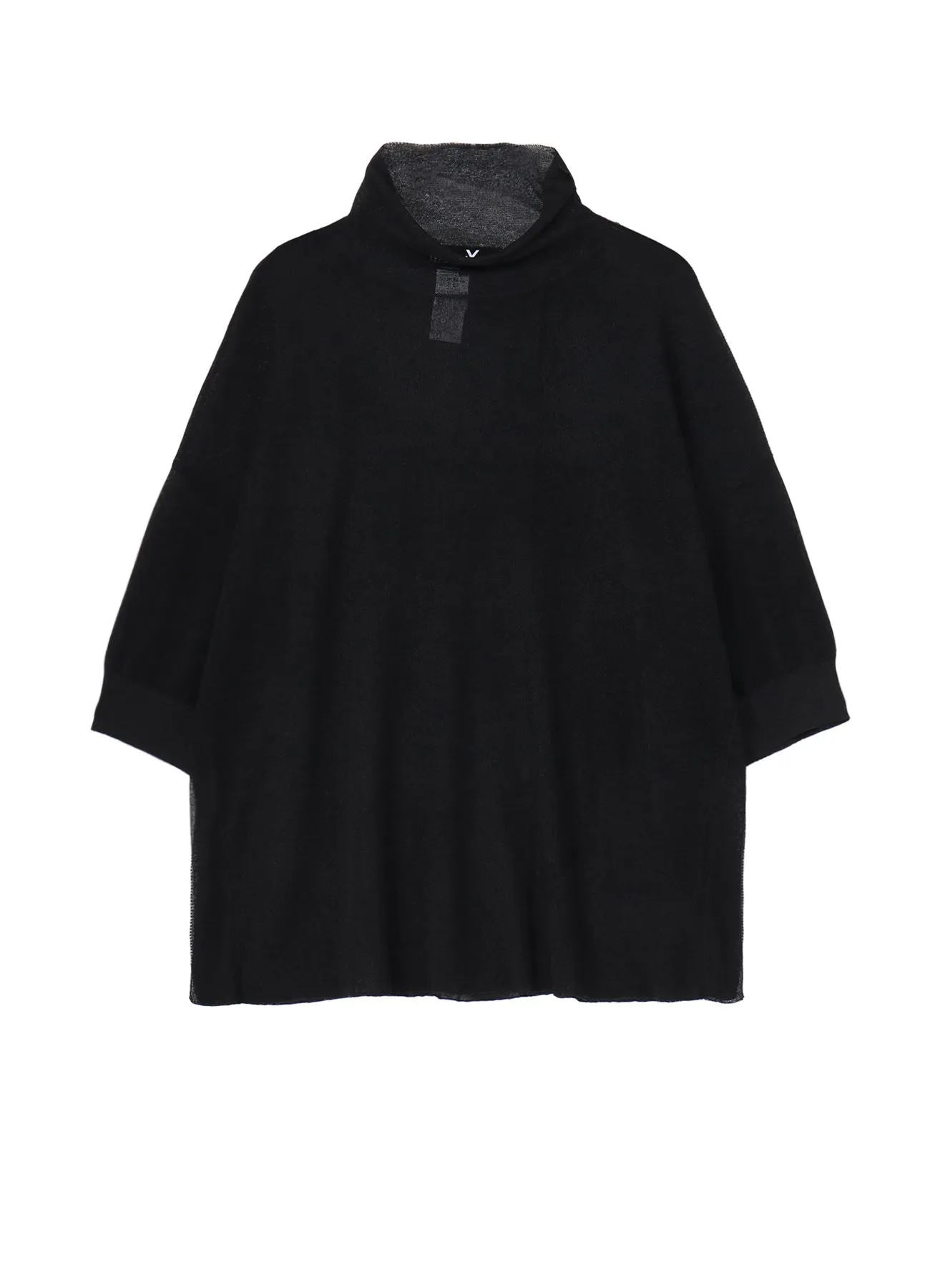 PAPER YARN SHEER HIGH NECK KNIT Functional Look