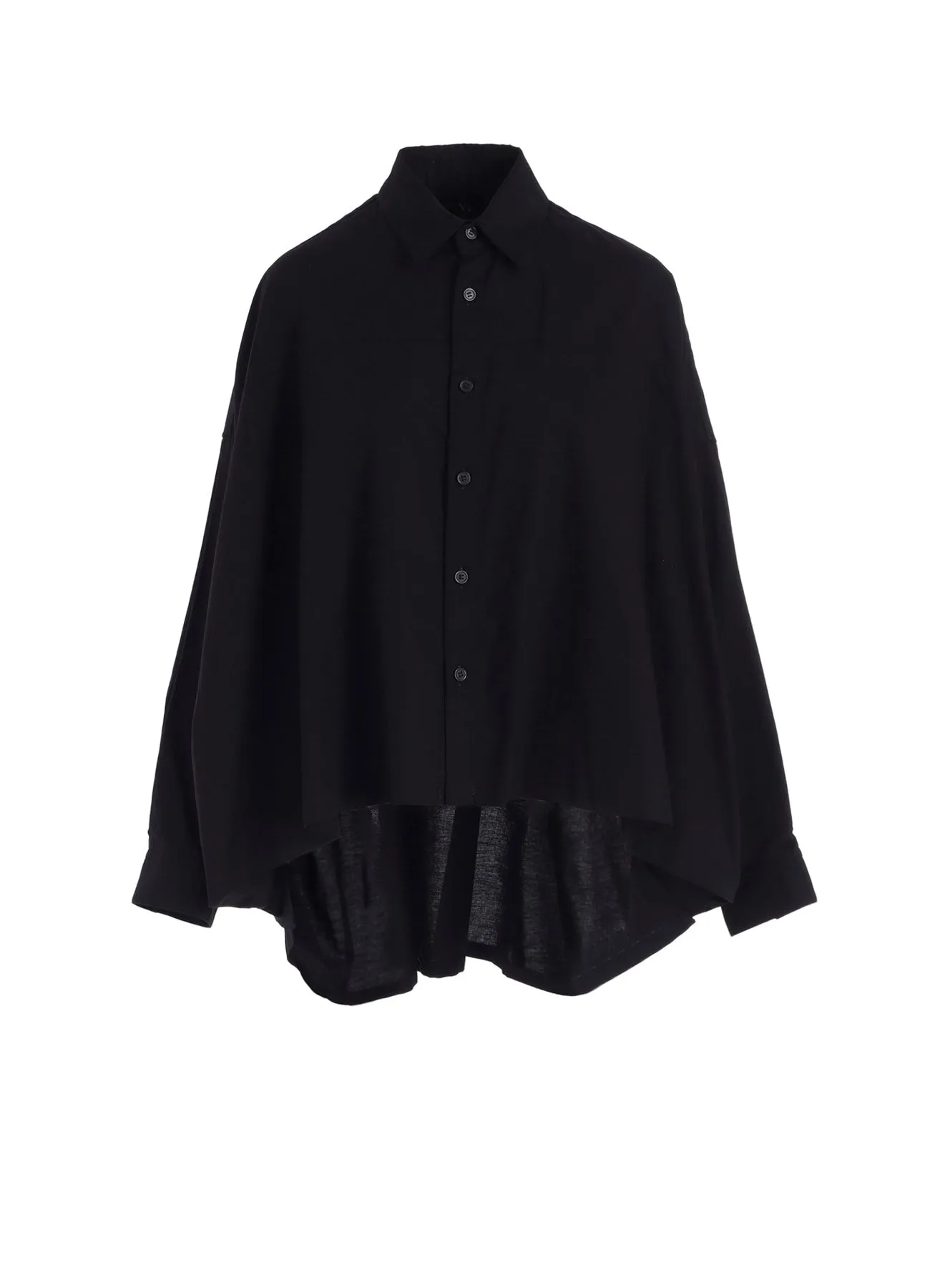 Handcrafted Detail Denim Blend [Y's BORN PRODUCT] THIN COTTON TWILL DOUBLE FRONT BIG BLOUSE