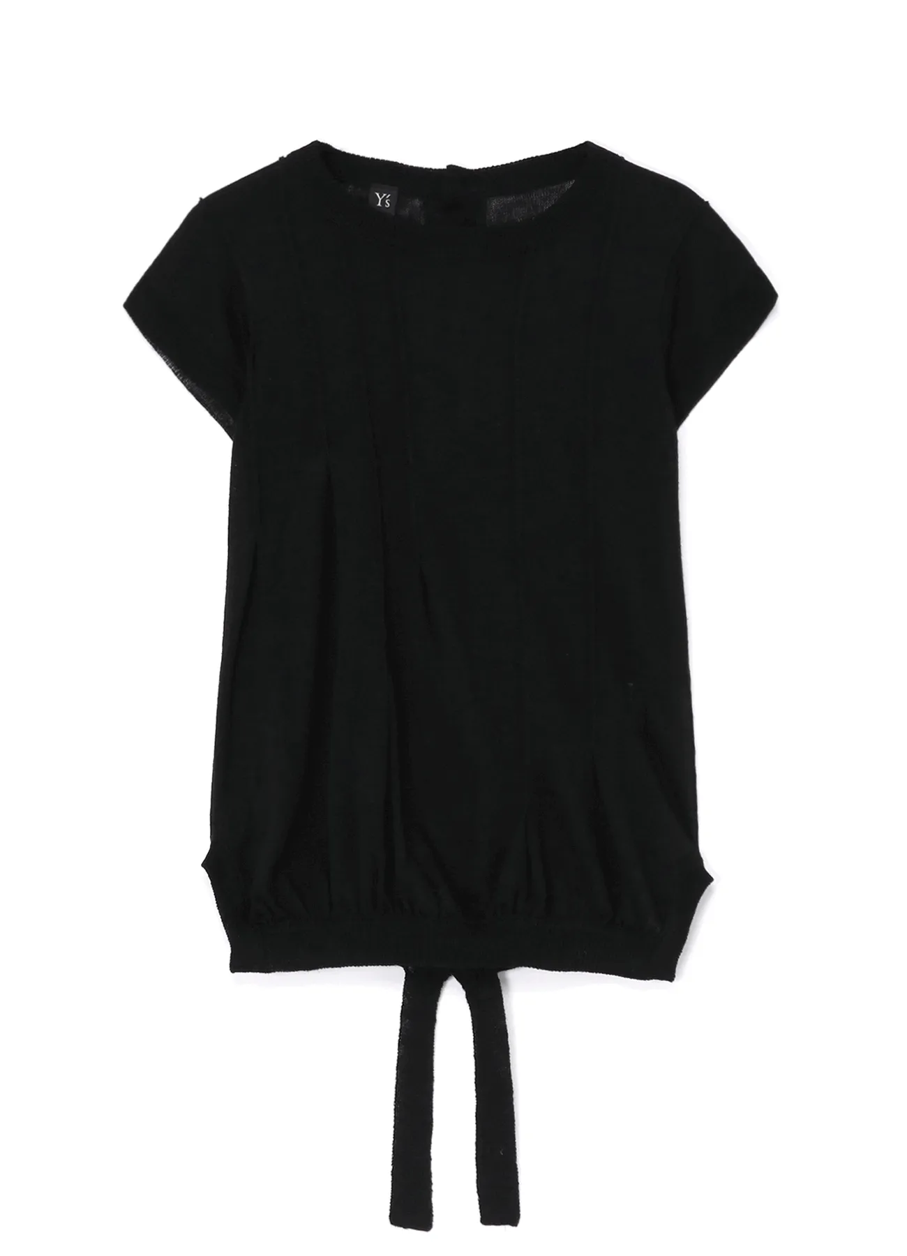 Flexible Seam Structure Stylish Comfort PLAIN STITCH PLEATED PULLOVER